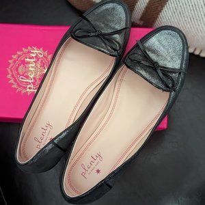 PLENTY by TRACY REESE Adeline Pewter Metallic Flats size 7